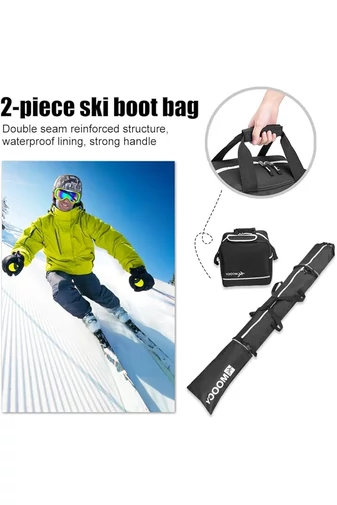 Súprava čiernych tašiek na snowboard alebo lyže s krytom Bonluo (40*38*25 cm)