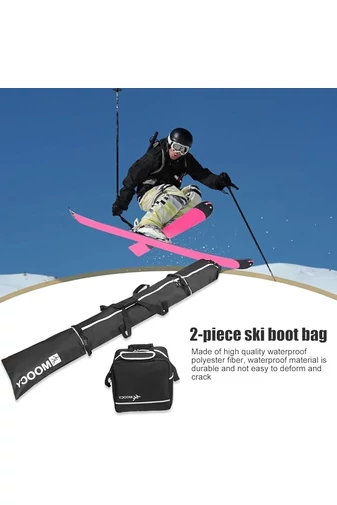 Súprava čiernych tašiek na snowboard alebo lyže s krytom Bonluo (40*38*25 cm)