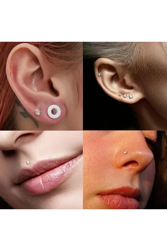 Elegantný zlatý piercing, odolný materiál, moderný dizajn, chirurgická oceľ