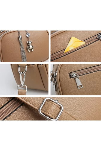 Fialová Crossbody kabelka Bonluo z imitácie kože veľkosť 14*20*10cm