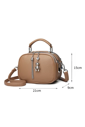 Fialová Crossbody kabelka Bonluo z imitácie kože veľkosť 14*20*10cm