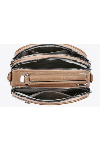 Fialová Crossbody kabelka Bonluo z imitácie kože veľkosť 14*20*10cm