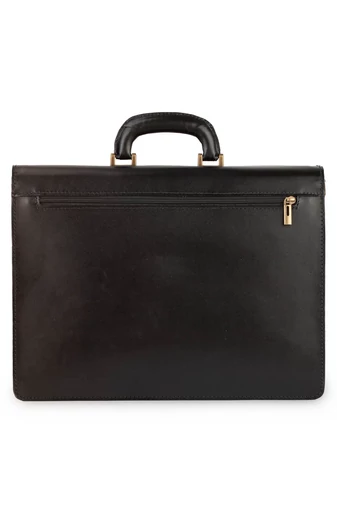 Maxmoda Veľká Unisex čierna aktovka z pravej kože (40*30*15cm)
