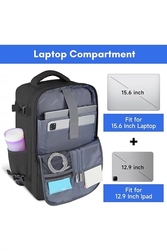  Multifunkčný Batoh Čierny Bonluo s veľkosťou pre 15,6-palcový laptop Wizzair 40*30*20cm