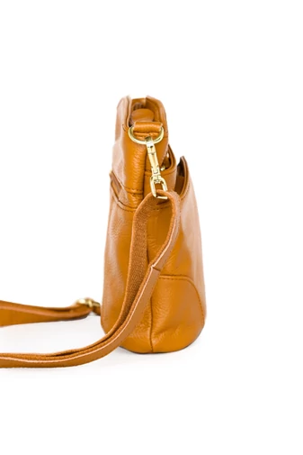 Koňaková hnedá crossbody kabelka Bonluo z prírodnej kože Veľkosť (21*19,5*9,5cm)