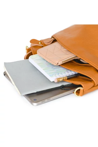 Koňaková hnedá crossbody kabelka Bonluo z prírodnej kože Veľkosť (21*19,5*9,5cm)