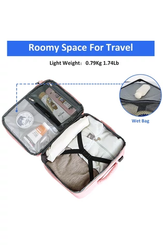  Multifunkčný Batoh Ružový Bonluo s veľkosťou pre 15,6-palcový laptop Wizzair 40*30*20cm