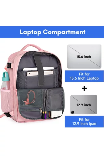  Multifunkčný Batoh Ružový Bonluo s veľkosťou pre 15,6-palcový laptop Wizzair 40*30*20cm
