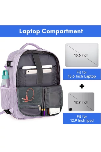  Multifunkčný Batoh Fialový Bonluo s veľkosťou pre 15,6-palcový laptop Wizzair 40*30*20cm