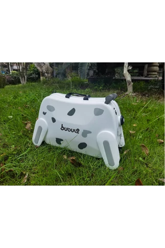 Detský Kufor 2v1s Prenosnou Stoličkou v Tvare Psíka, z PP, Biely 36×55×22,5cm