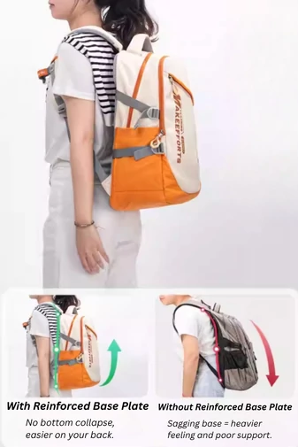 Ruksak Prémiový Unisex Do Školy a Cestovanie z Ergonomickej Oxford tkaniny ZUONU Béžový s Oranžovou 46x31x20cm