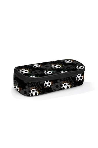 Peračník Pre Chlapcov s Motívom Futbalových Lôpt s Rúčkou, Čierny 11,5x24x6cm