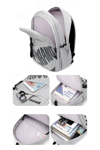 Multifunkčný Unisex Ruksak s Priestorom na 14&quot; Notebook, Čierny, 47×30×18cm