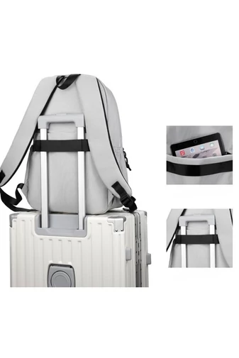 Multifunkčný Unisex Ruksak s Priestorom na 14&quot; Notebook, Čierny, 47×30×18cm