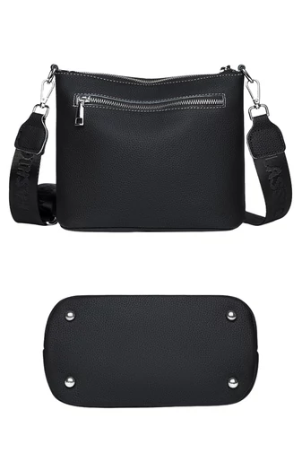 Crossbody Taška z Pravej Kože, Elegantná, Praktická, Nepremokavá, Hnedá 23×19×13cm