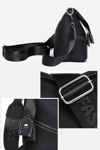 Crossbody Taška z Pravej Kože, Elegantná, Praktická, Nepremokavá, Hnedá 23×19×13cm