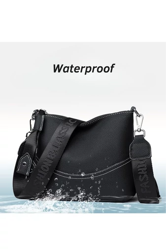 Crossbody Taška z Pravej Kože, Elegantná, Praktická, Nepremokavá, Hnedá 23×19×13cm