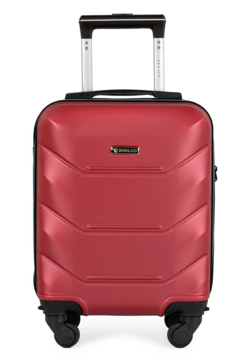 Príručný Palubný Kufor Wizz-Air  Bonluo Vínovo Červený ABS Veľkosť 40*30*20cm