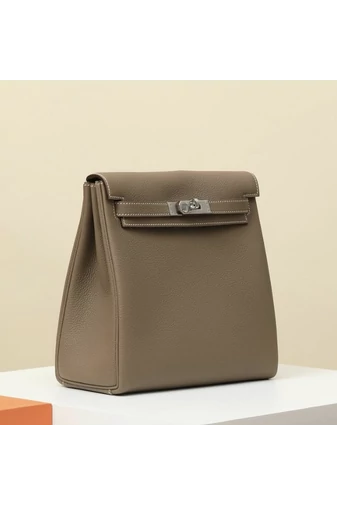 Dámsky Mini Ruksak z Pravej Kože s Elegantným Dizajnom, Bonluo, Khaki 25×23×10cm