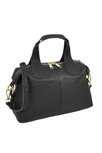 Multifunkčná Kabelka do Ruky z Pravej Kože, Elegantná, Bonluo, Čierna 22×30×13cm