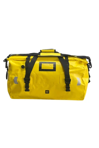 Cestovná Taška z Nepremokavého PVC s Veľkou Kapacitou 66 l, Žlto-Čierna 43×61×27cm