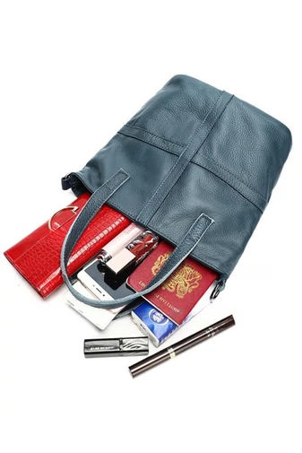 Kabelka/Crossbody Taška 2v1 z Pravej Kože, Multifunkčná, Čierna, 25×23×12cm