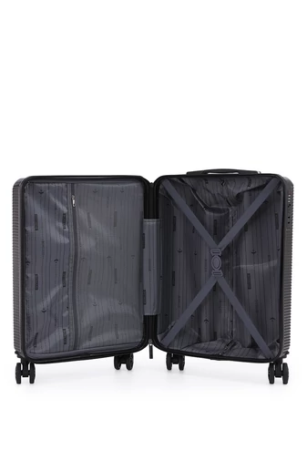 Palubný Kufor Wizzair s Tvrdými Stenami s Odnímateľnými Kolieskami, Bonluo, Čierny 55×40×20cm