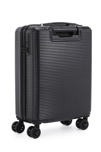 Palubný Kufor Wizzair s Tvrdými Stenami s Odnímateľnými Kolieskami, Bonluo, Čierny 55×40×20cm