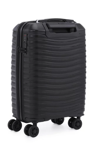 Palubný Kufor Wizzair s Tvrdými Stenami z Polypropylénu s Odnímateľnými Kolieskami, Bonluo, Čierny 55×35×22cm