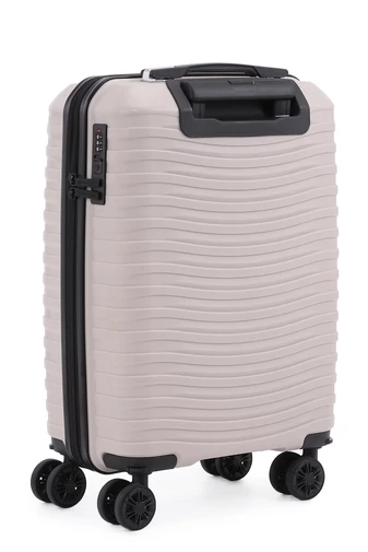 Palubný Kufor Wizzair s Tvrdými Stenami z Polypropylénu s Odnímateľnými Kolieskami, Bonluo, Šampanská farba 55×35×22cm