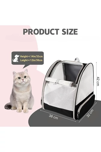 Skladací Batoh na prepravu zvierat vyrobený z materiálu Oxford Čierny 48*38*32cm