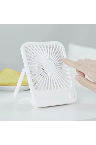 Prenosný Ventilátor Ultratenký 4-rýchlostný Skladací Dizajn 2000mAh Tichý Biely