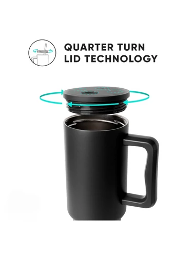 Termálny Hrnček 1200 ml so slamkou Ergonomická rukoväť a viečko s rýchlym zatváraním Ideálne do auta Kaki