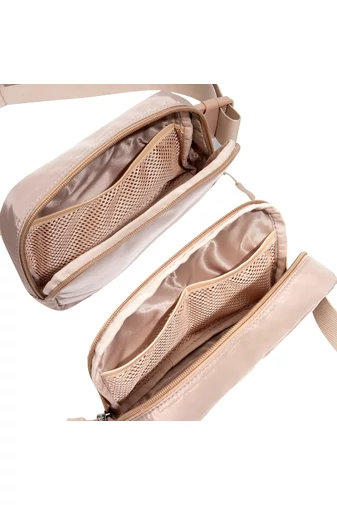 Nepremokavá Taška/Ľadvinka z polyesteru s protišmykovým vreckom a nastaviteľným popruhom Bonluo Khaki 21×12,5cm