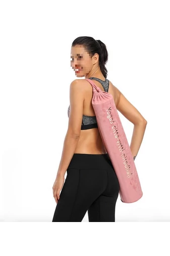 Taška na jogovú podložku zo semišovej imitácie, na šport a fitness Bonluo, Svetlomodrá 75×15×15cm