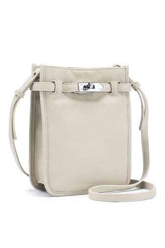 Crossbody Kabelka z Pravej Kože s Praktickým Dizajnom a Nastaviteľným Popruhom, Bonluo Béžová 22×17,5×7cm