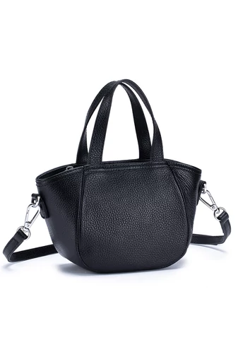 Kabelka z Pravej Kože Elegantná, Praktická Bonluo Čierna 13×14×8,5cm