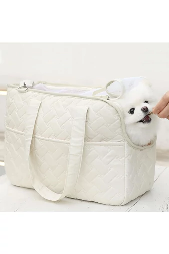 Taška na prenášanie domácich zvierat v štýle tote, Bonluo Biela 30×41cm