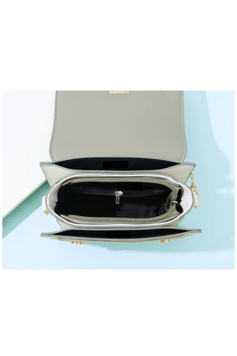 Crossbody Kabelka Elegantná z PU Kože, s Dvoma Typmi Popruhov, Bonluo Zelená 14×21×8cm