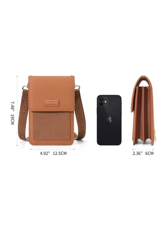 Mini Multifunkčná Crossbody Kabelka z PU kože, Elegantný Dizajn, Bonluo, Svetlomodrá 19×12,5×6cm