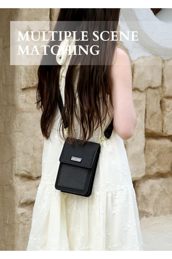 Mini Multifunkčná Crossbody Kabelka z PU kože, Elegantný Dizajn, Bonluo, Svetlomodrá 19×12,5×6cm