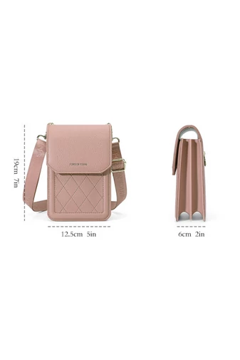 Mini Crossbody Kabelka z PU Kože s Praktickým Dizajnom a Nastaviteľným Popruhom, Bonluo, Fialová 19×12,5×6cm