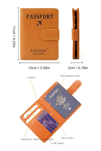 Držiak Na Pas z PU Kože s RFID Ochranou a Zapínaním Na Cvok, Bonluo, Hnedý 15×11×2cm