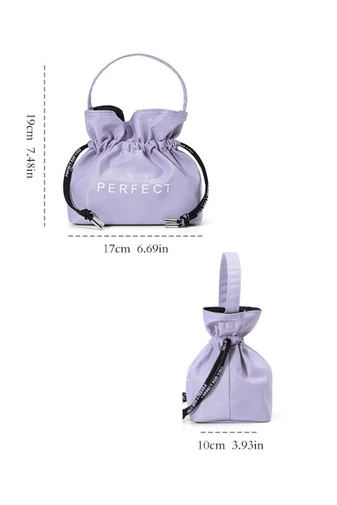 Mini Kabelka Do Ruky, Nepremokavá s Moderným Dizajnom a s Nastaviteľným Popruhom, Bonluo Fialová 19×17×10cm