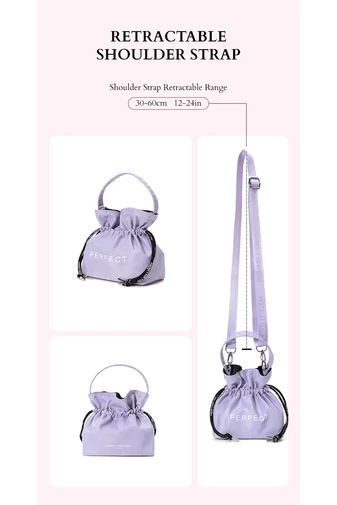 Mini Kabelka Do Ruky, Nepremokavá s Moderným Dizajnom a s Nastaviteľným Popruhom, Bonluo Fialová 19×17×10cm