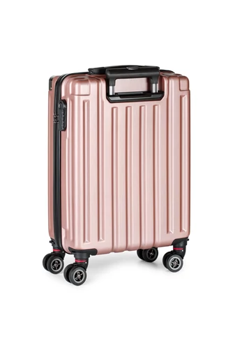 Kabínový Kufor vo Veľkosti Wizz Air s Tvrdými Stenami s Odnímateľnými Kolieskami, Zlatoružový 55×38×20cm