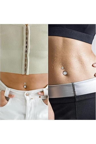 Piercing do pupka so zirkónom vyrobený z nehrdzavejúcej ocele 316L
