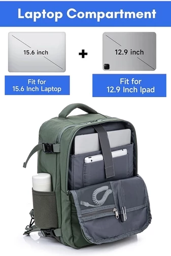  Multifunkčný Batoh Tmavozelený Bonluo s veľkosťou pre 15,6-palcový laptop Wizzair 40*30*20cm