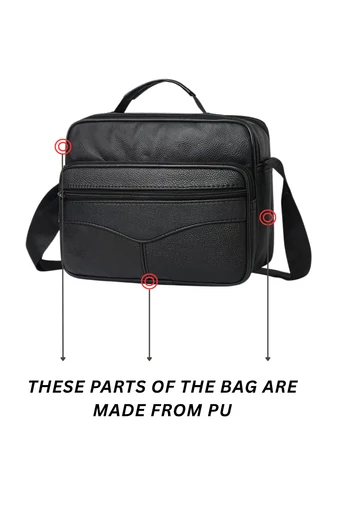 Čierna pánska crossbody taška Bonluo z pravej kože Veľkosť (18*21*10cm)