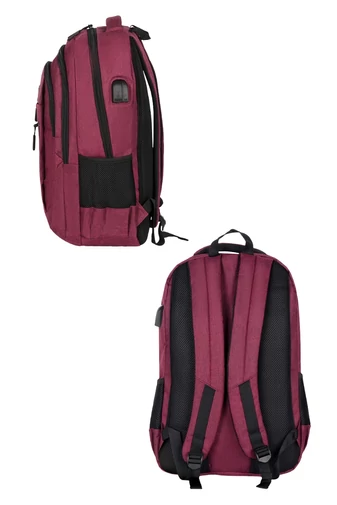 Multifunkčný batoh z nepremokavej a odolnej oxfordskej látky s USB priestorom, čierny 47*33*17cm